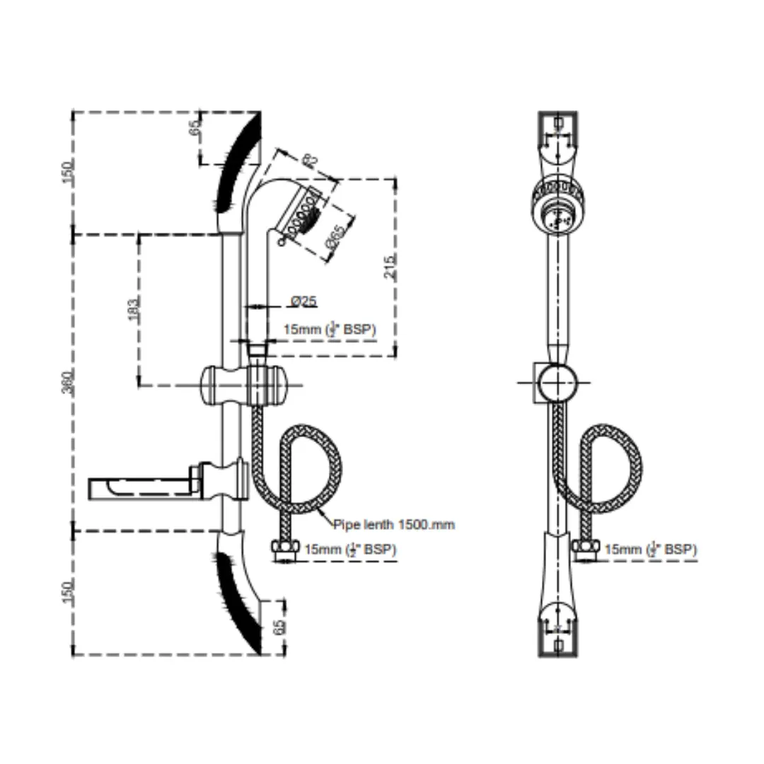 Cera multi flow hand shower F7030451 F7030451 Chrome - image 2