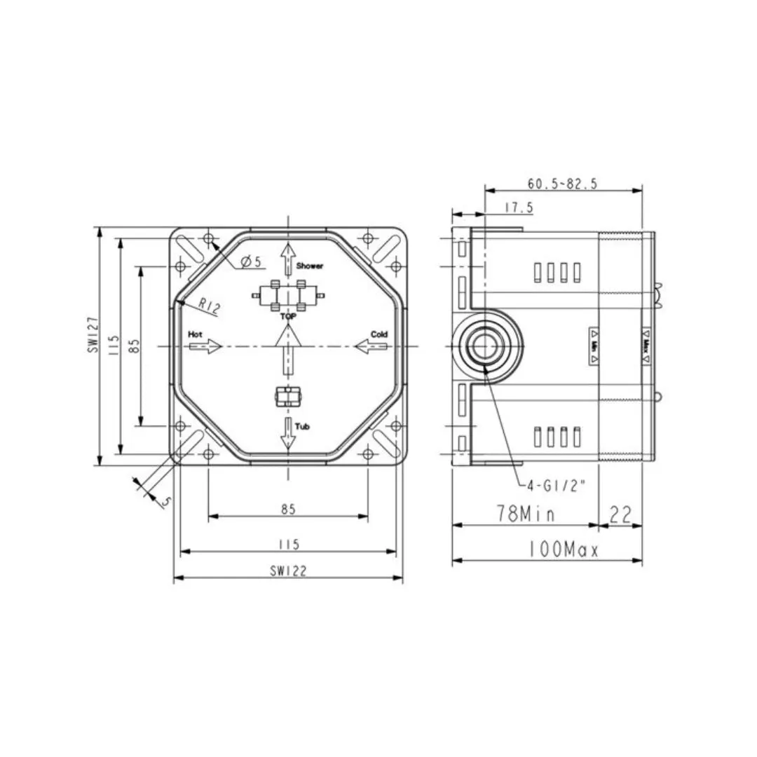 American Standard diverter valve la moda FFAS0625-000990BF0 FFAS0625-000990BF0 Chrome - image 2