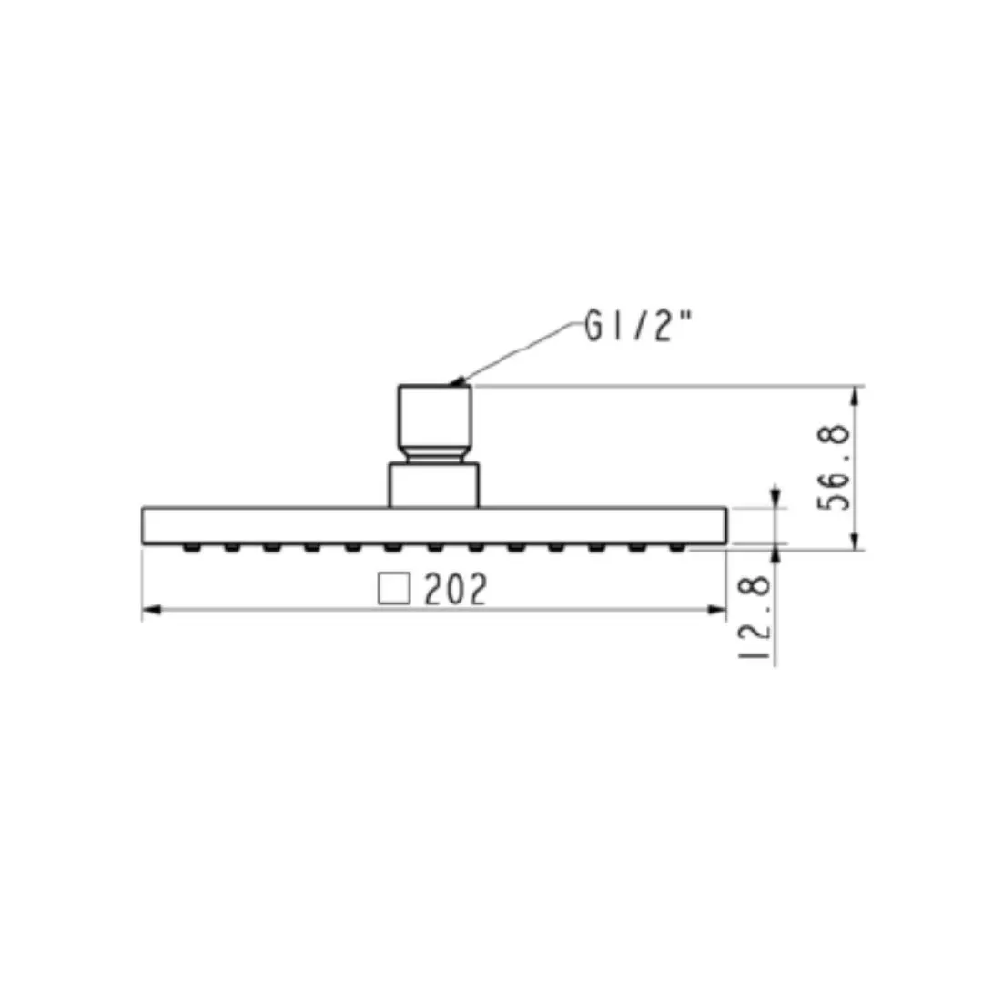 American Standard single flow overhead shower FFASS026-006500BC0 FFASS026-006500BC0 Chrome - image 3