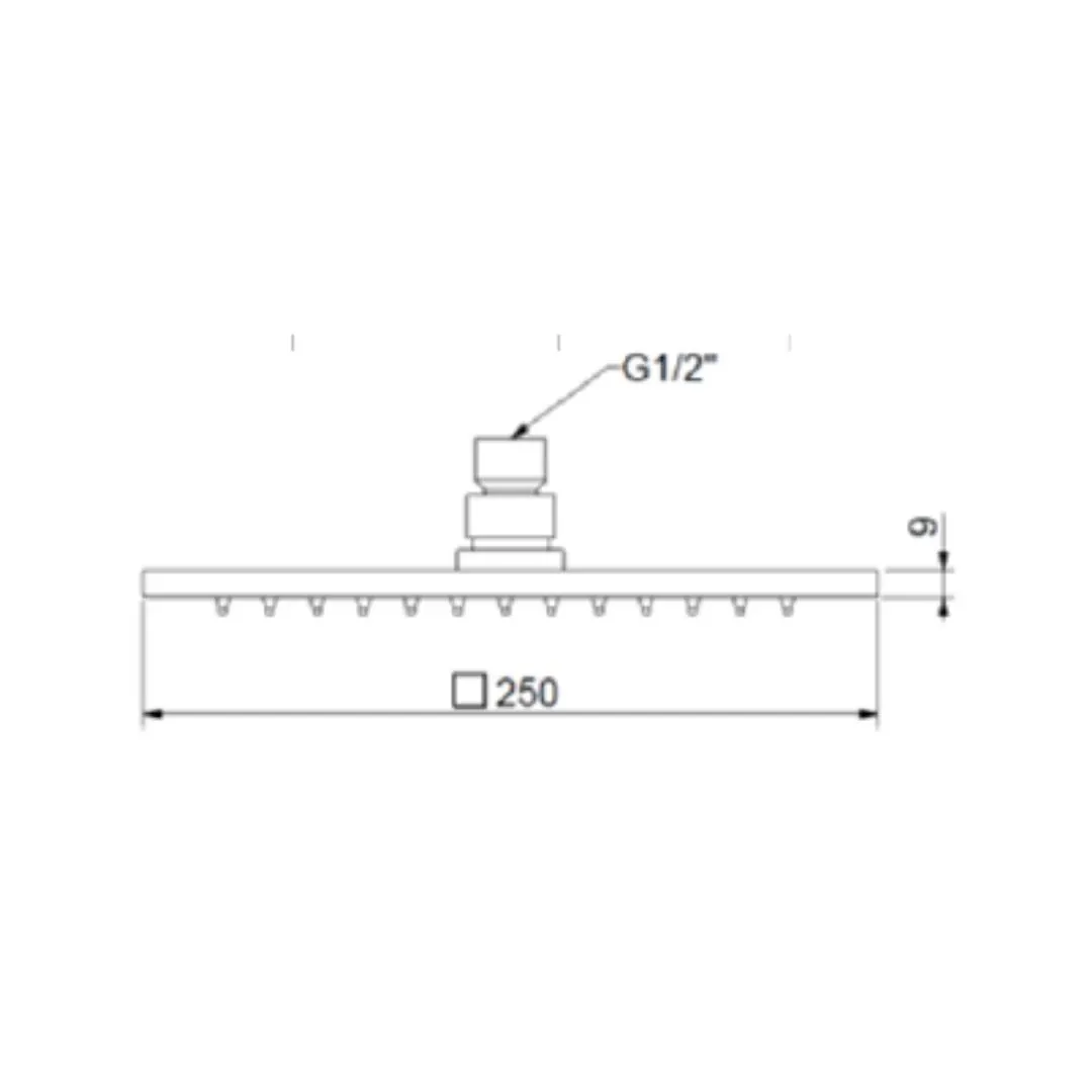 American Standard single flow overhead shower FFASS038-000500BC0 FFASS038-000500BC0 Chrome - image 2
