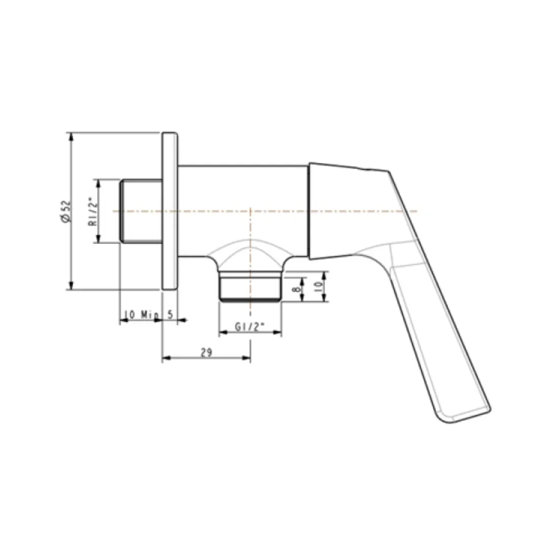 American Standard basin area angle valve winston FFAST604-701500BF0 FFAST604-701500BF0 Chrome - image 2