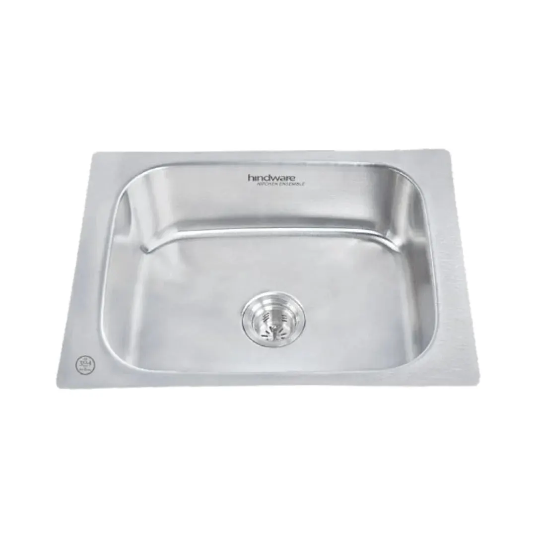 Hindware stainless steel Sink Pressed series single bowl flamingo 21 x 18 x 8 ( 21 x 18 inches ) HINDWARE-STAINLESS-STEEL-SINK-PRESSED-SERIES-SINGLE-BOWL-FLAMINGO-21-X-18-X-8-21-X-18-INCHES-GLOSSY Glossy - image 1