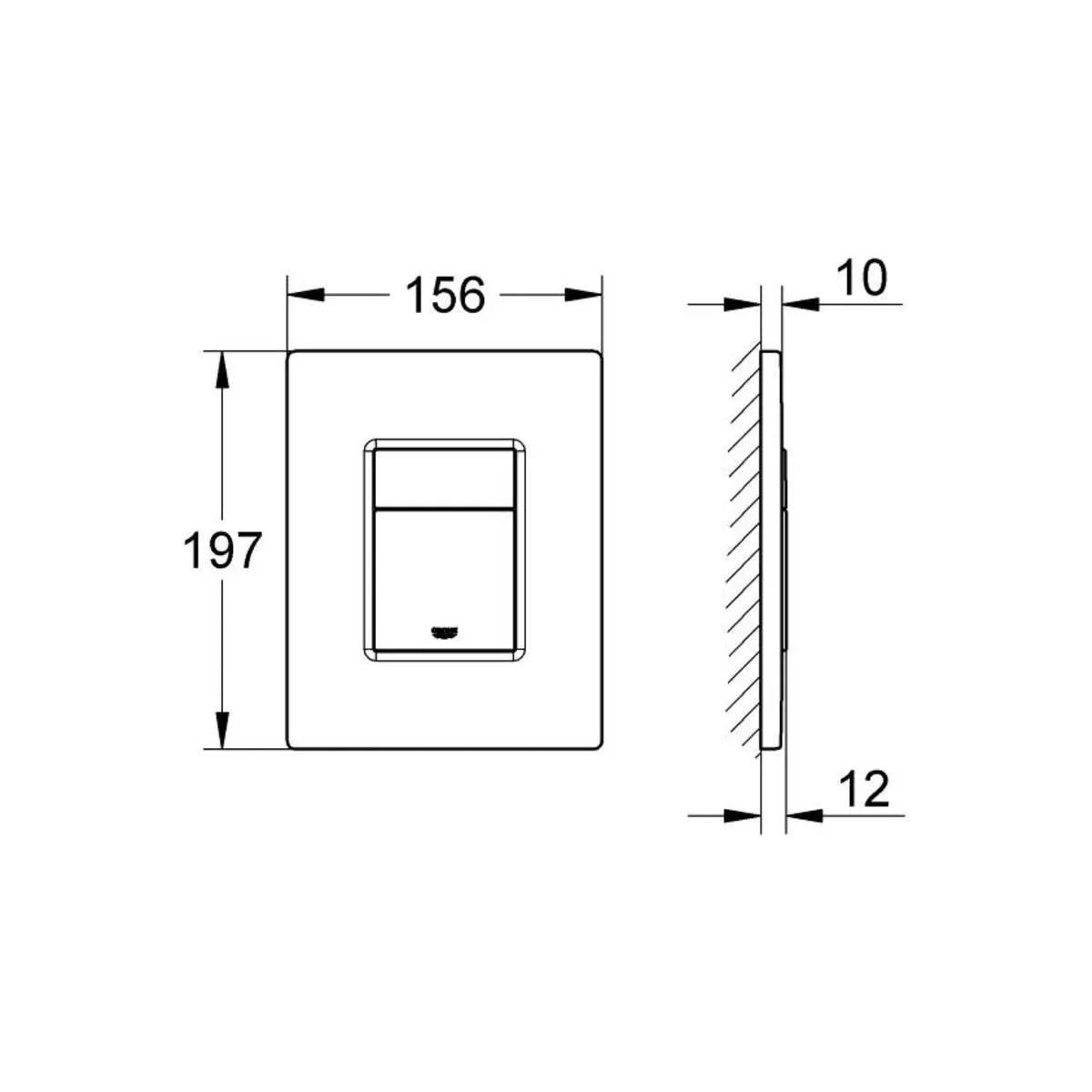 Grohe flush plate skate cosmopolitan 38732KF0 38732KF0 Phantom Black - image 7