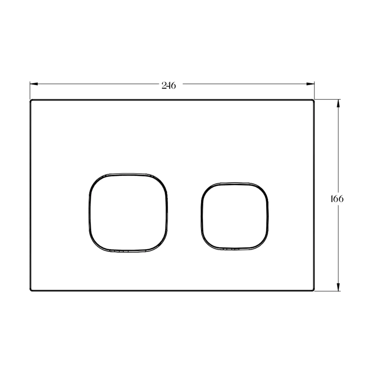 Parryware flush plate linea E8219A1 E8219A1 Chrome - image 2