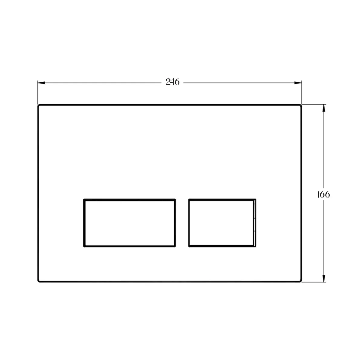 Parryware flush plate linea E8221A1 E8221A1 Chrome - image 2