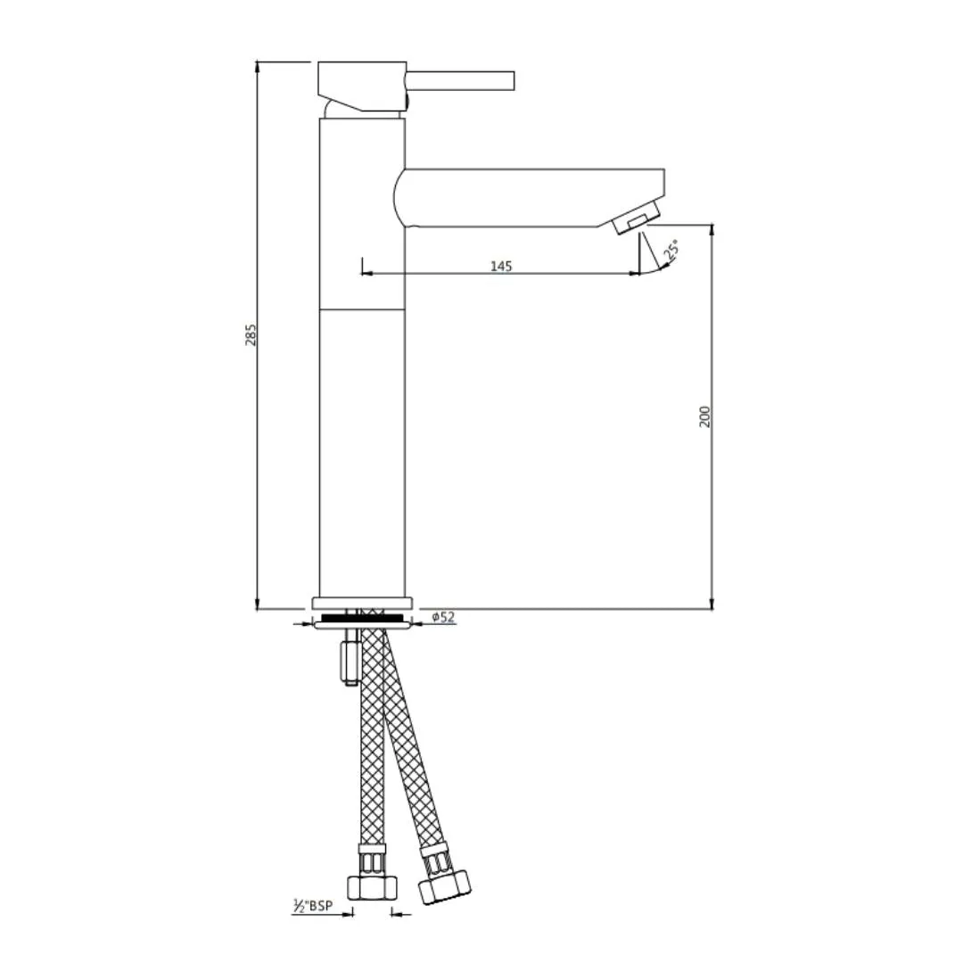 Jaquar table mounted tall boy basin mixer Florentine FLR-CHR-5005NB Chrome - image 2