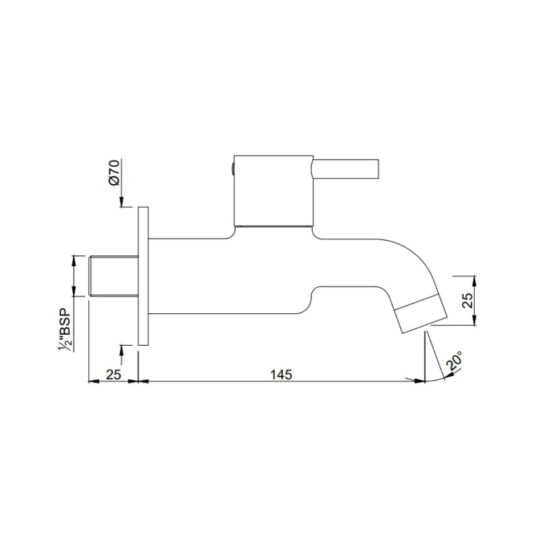 Jaquar wc area bib tap Florentine FLR-CHR-5047N Chrome - image 2