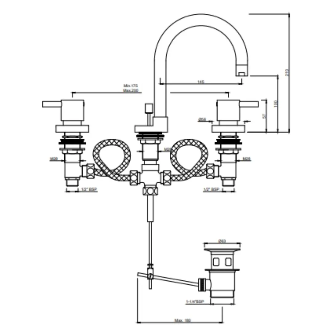 Jaquar table mounted regular basin mixer Florentine FLR-CHR-5191N Chrome - image 2