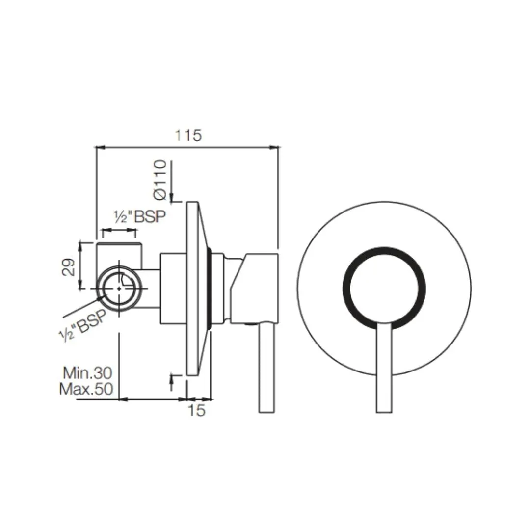 Jaquar 1 way diverter Florentine normal flow FLR-CHR-5227K Chrome - image 2