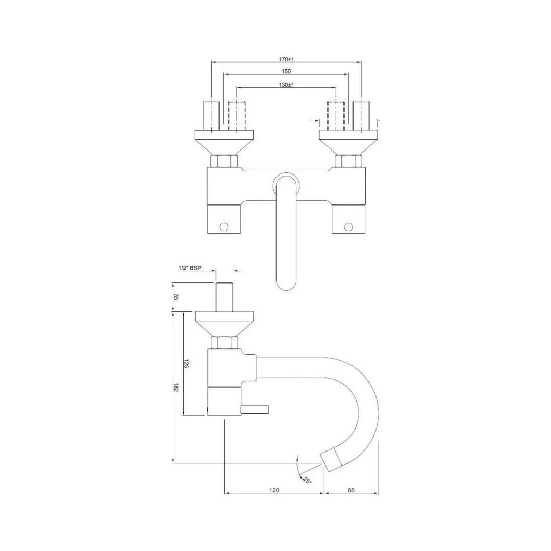 Jaquar wall mounted regular kitchen sink mixer Florentine FLR-5309N with swinging spout in chrome finish FLR-5309N Standard - image 2