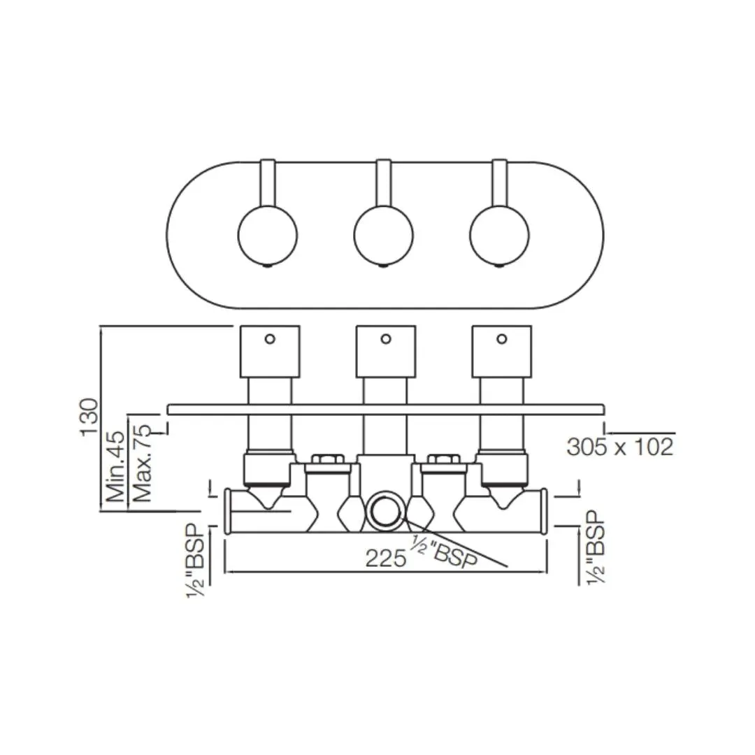 Jaquar 4 way diverter Florentine normal flow FLR-CHR-5427N Chrome - image 2