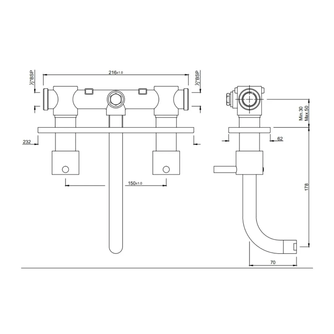 Jaquar wall mounted basin mixer Florentine FLR-CHR-5433N Chrome - image 2