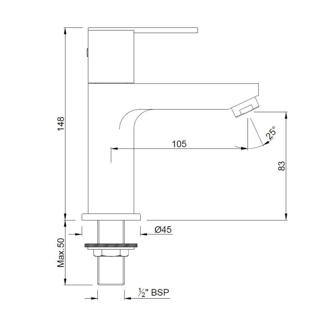 Jaquar table mounted regular basin tap Fonte FON-CHR-40011 Chrome - image 2