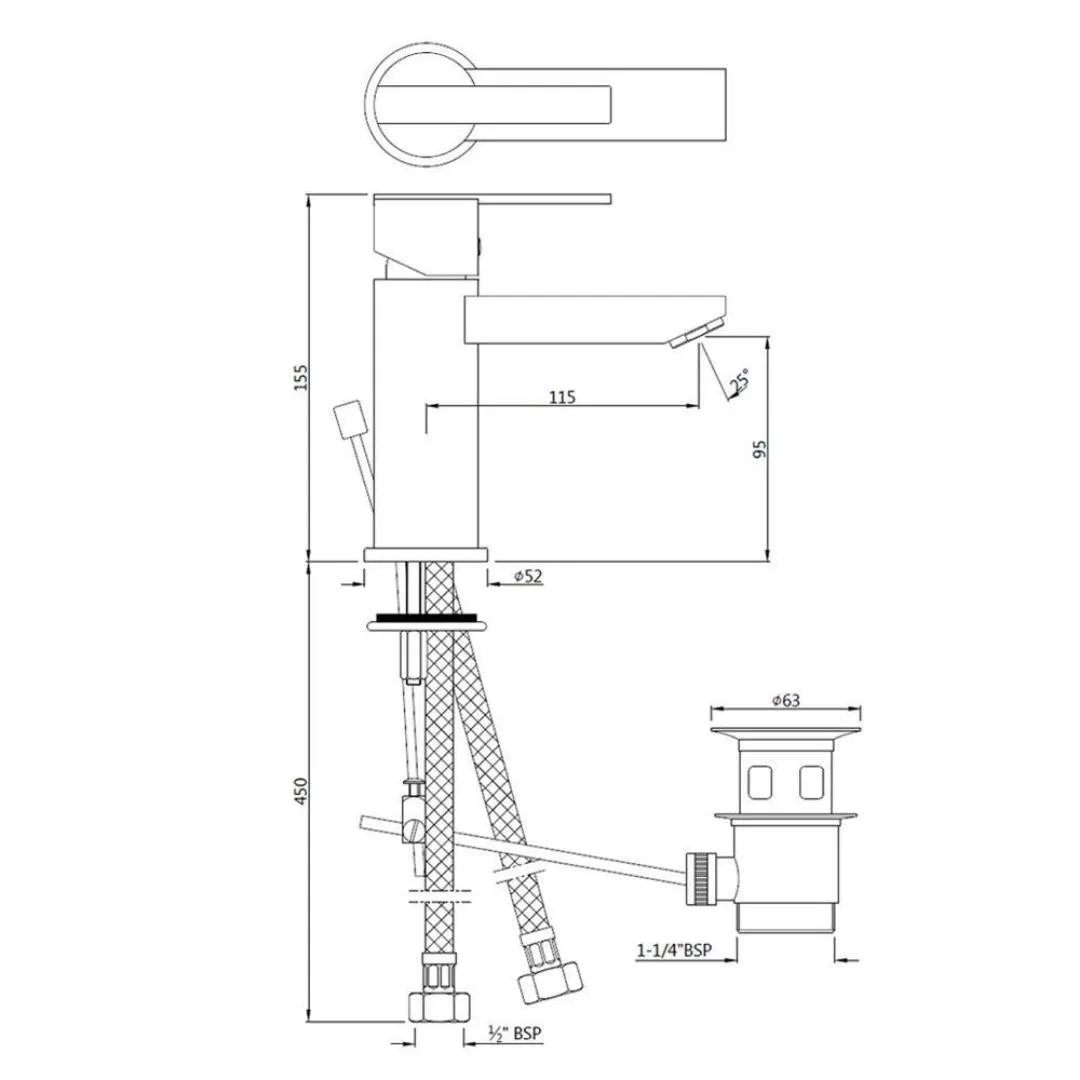 Jaquar table mounted regular basin mixer Fonte FON-CHR-40052B Chrome - image 2