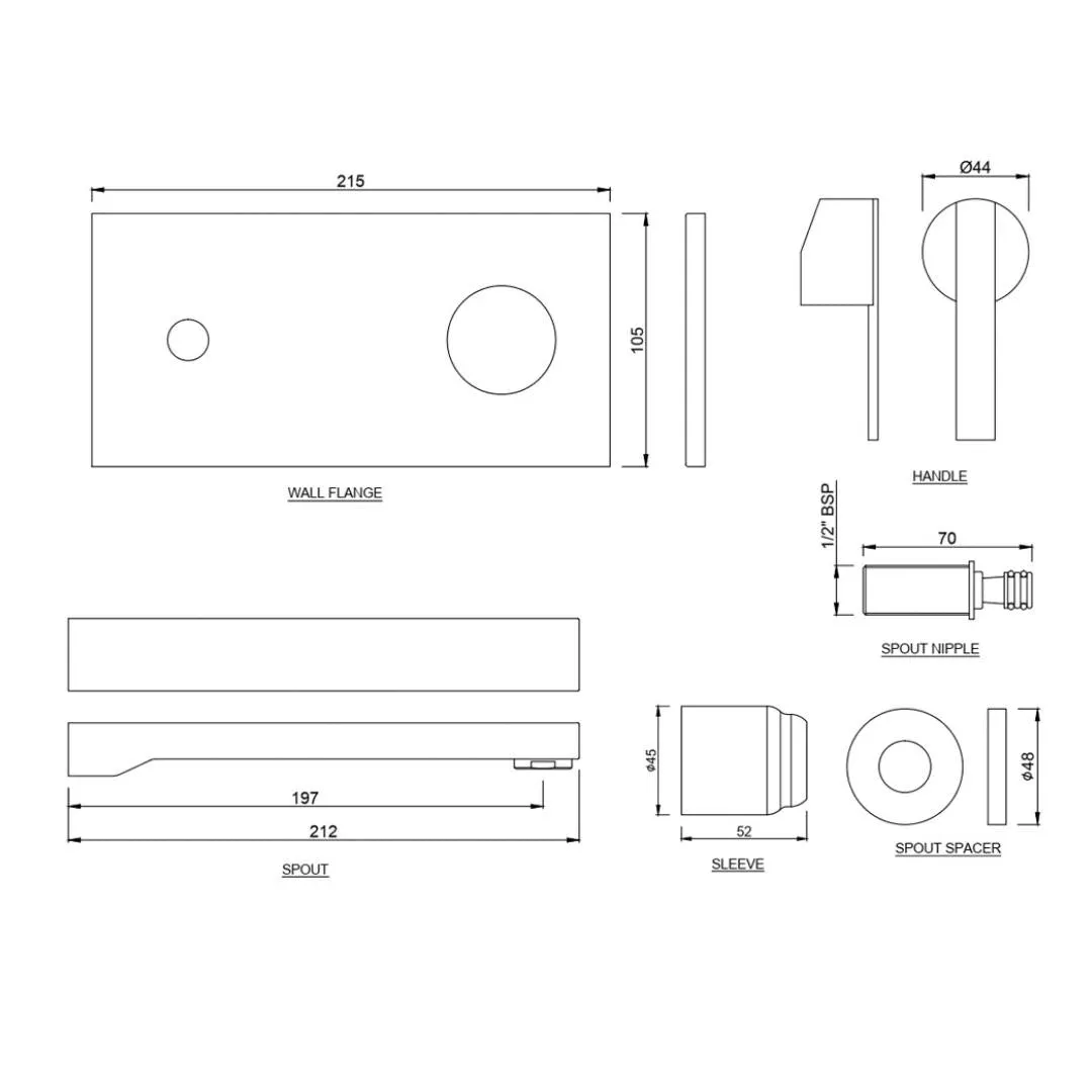 Jaquar wall mounted basin mixer Fonte FON-CHR-40233NK Chrome - image 2