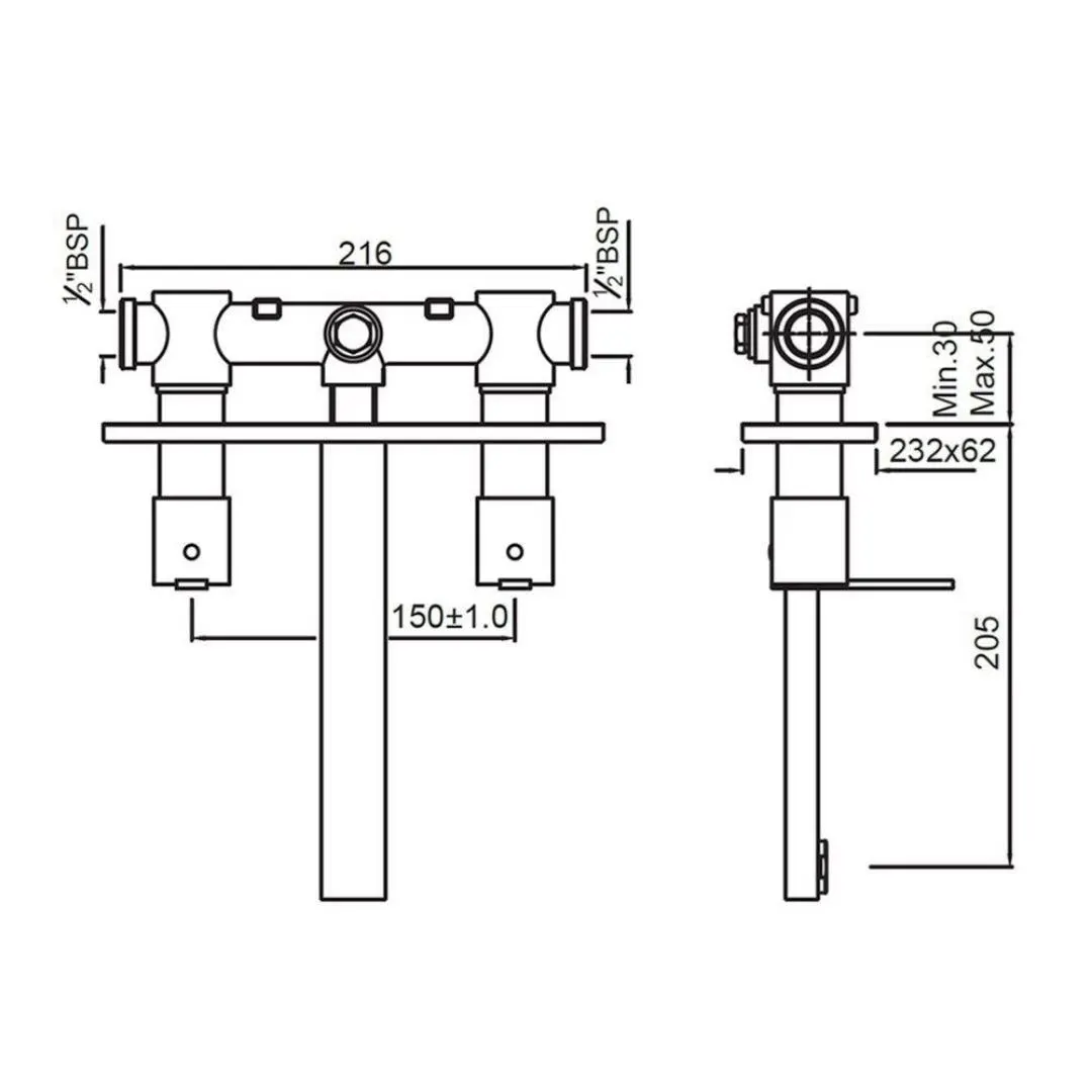 Jaquar wall mounted basin mixer Fonte FON-CHR-40433 Chrome - image 2