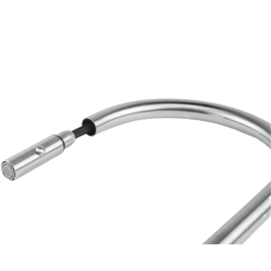 Franke table mounted pull-down kitchen sink mixer eos neo pull down spray with extractable hand shower spout in stainless steel finish PC-FRA-EOSNEOSPR Standard - image 3