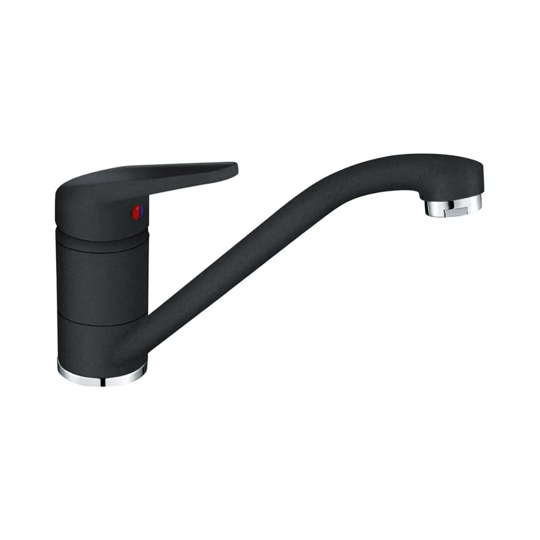 Franke table mounted regular kitchen sink mixer novara plus spout lld 821 with swinging spout in black finish LLD-821 Standard - image 1