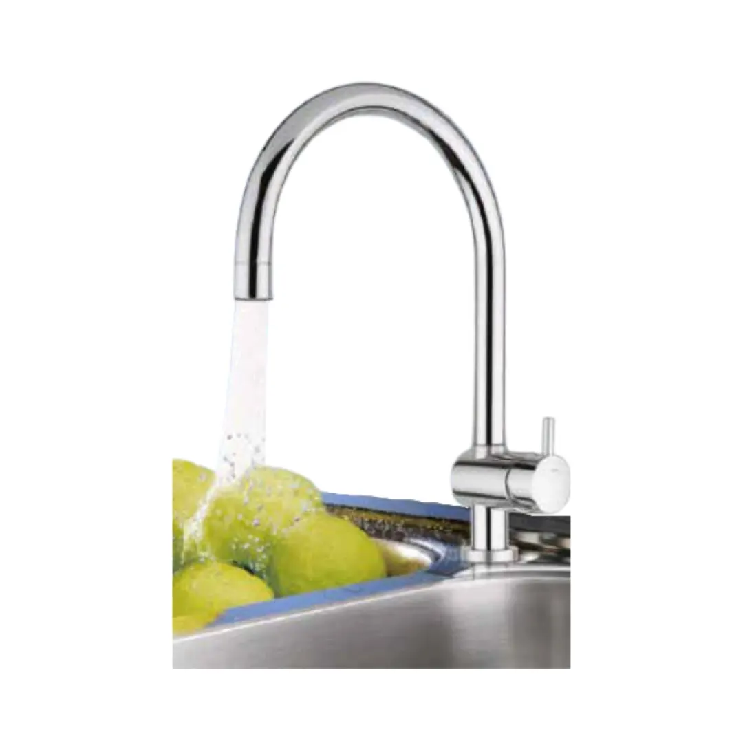 Franke table mounted regular kitchen sink mixer lina xl RT-505 with swinging spout in chrome finish RT-505 Standard - image 1