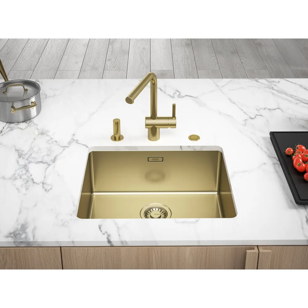 Franke Mythos Masterpiece Stainless Steel Kitchen Sink, 21.3 x 17.7 in, BXM 210 110 50 BXM-210-110-50 Gold - image 4