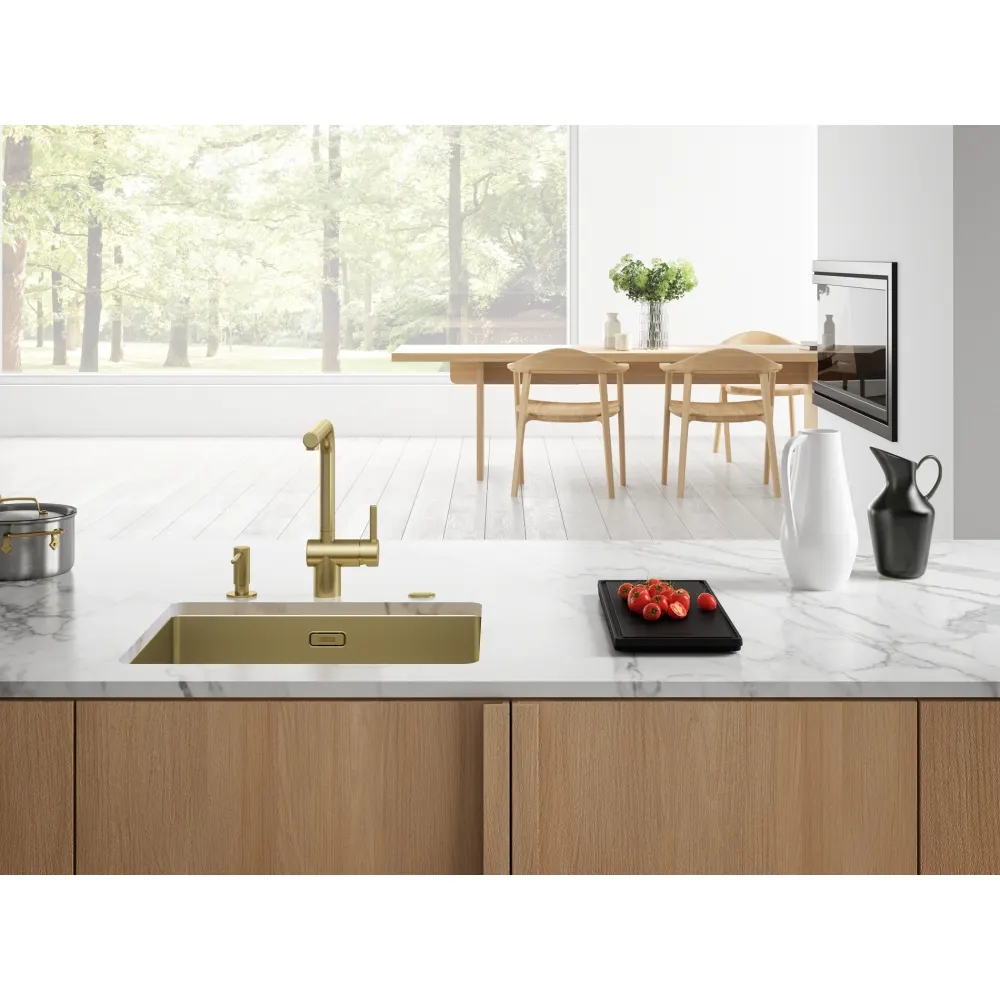 Franke Mythos Masterpiece Stainless Steel Kitchen Sink, 21.3 x 17.7 in, BXM 210 110 50 BXM-210-110-50 Gold - image 3
