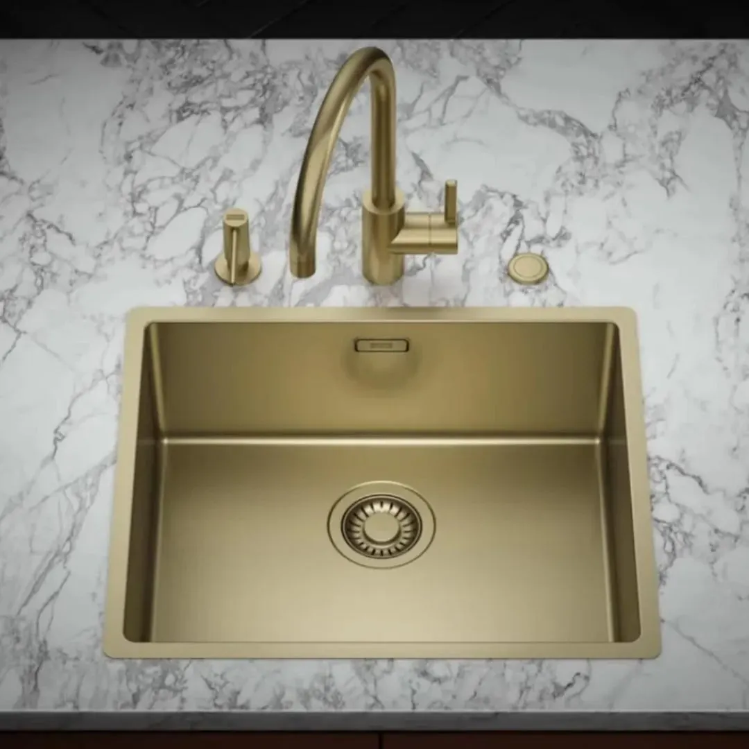 Franke stainless steel sink mythos masterpiece bxm 210 110 50 ( 21 x 16 inches ) BXM-210-110-50 Gold - image 3