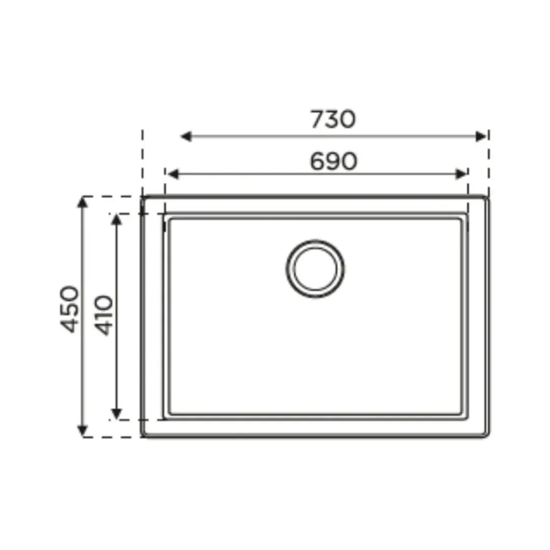 Franke stainless steel Sink Box series box bxx 210 110 69 ( 30 x 18 inches ) BXX-210-110-69 Satin - image 2