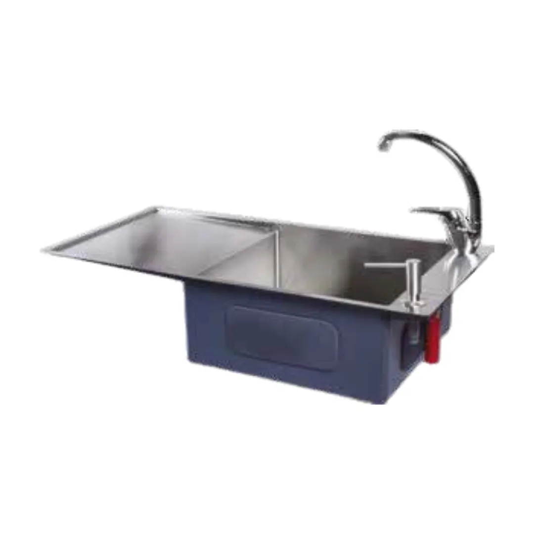 Franke stainless steel sink box deluxe box deluxe bxx 211 111 91 ( 36 x 18 inches ) BXX-211-111-91 Satin - image 1