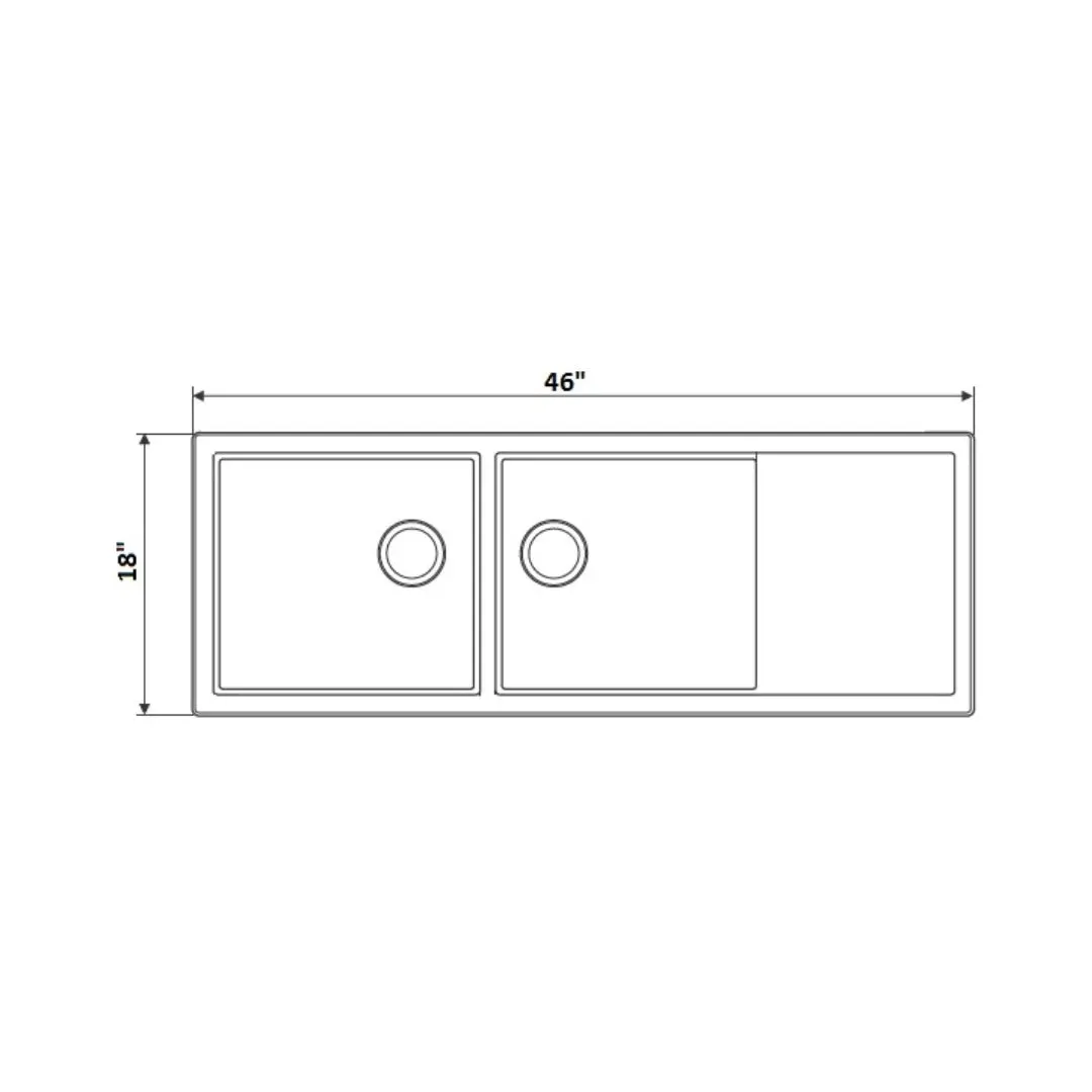 Franke stainless steel Sink Box series box bxx 221 121 116 ( 46 x 18 inches ) BXX-221-121-116 Satin - image 8