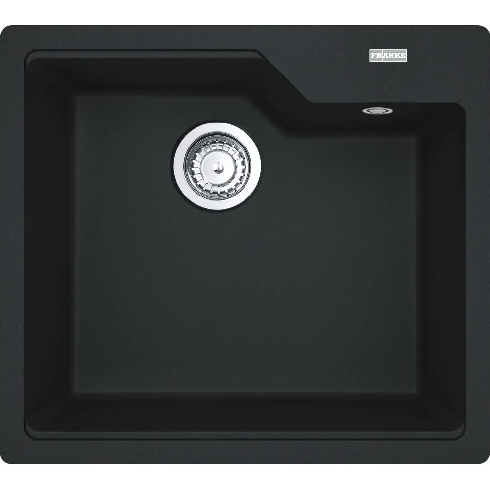 Franke Urban Fragranite Kitchen Sink, Single Bowl, 22 x 19.5 in, UBG 610 56 UBG-610-56 Onyx - image 1