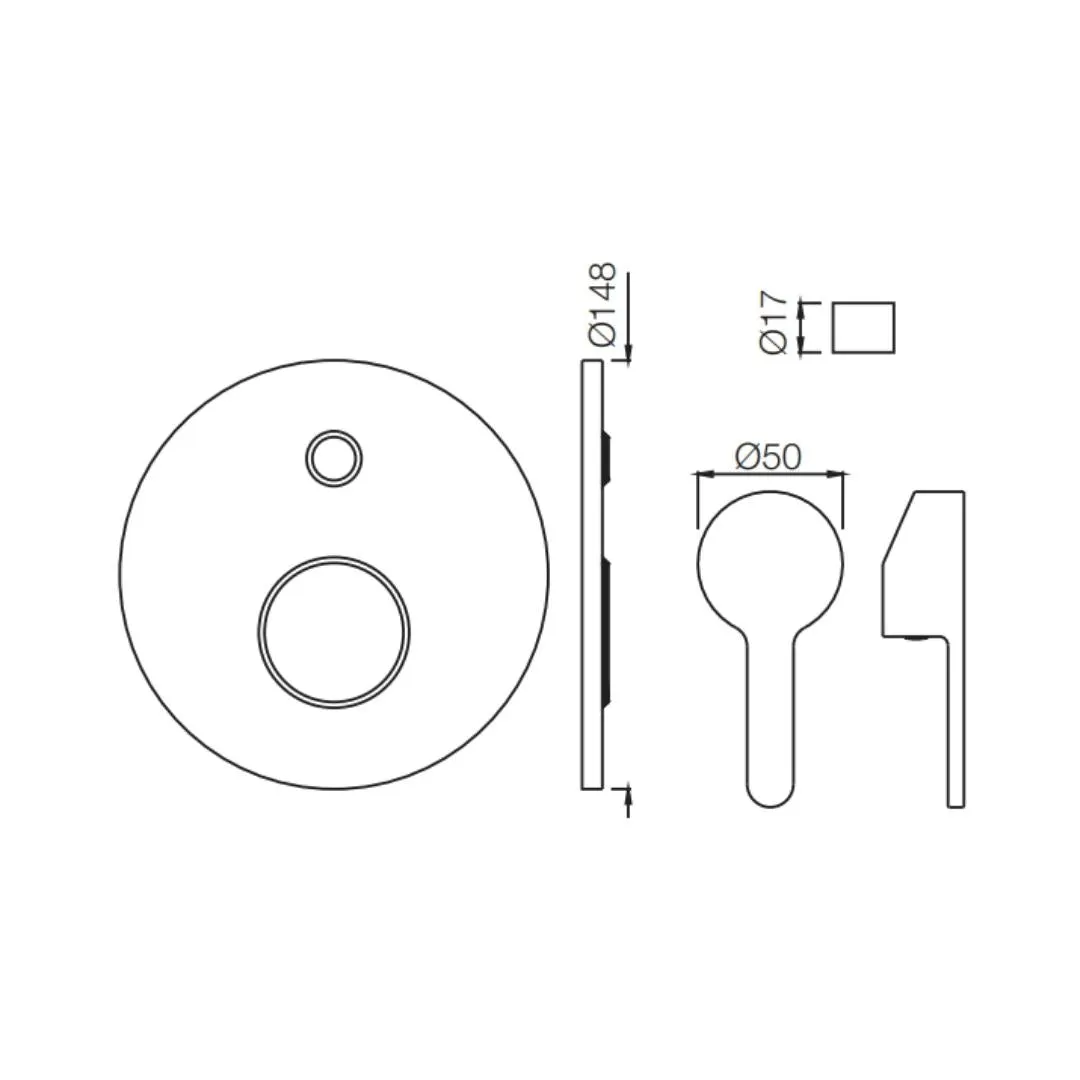 Jaquar 2 way diverter Fusion normal flow FUS-CHR-29065MK Chrome - image 2