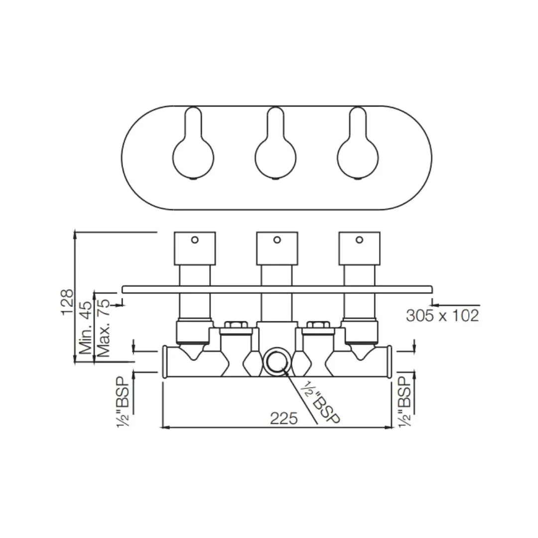 Jaquar 4 way diverter Fusion normal flow FUS-CHR-29427 Chrome - image 2