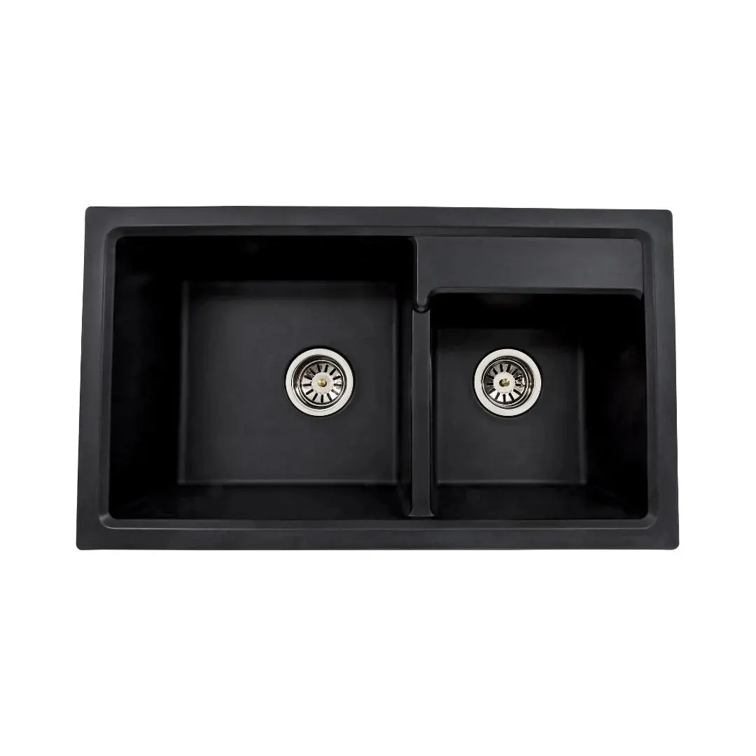 Hindware quartz sink garnet garnet 31 x 18 x 8.3 ( 31 x 18 inches ) HINDWARE-QUARTZ-SINK-GARNET-GARNET-31-X-18-X-8-3-31-X-18-INCHES-BLACK Black - image 1