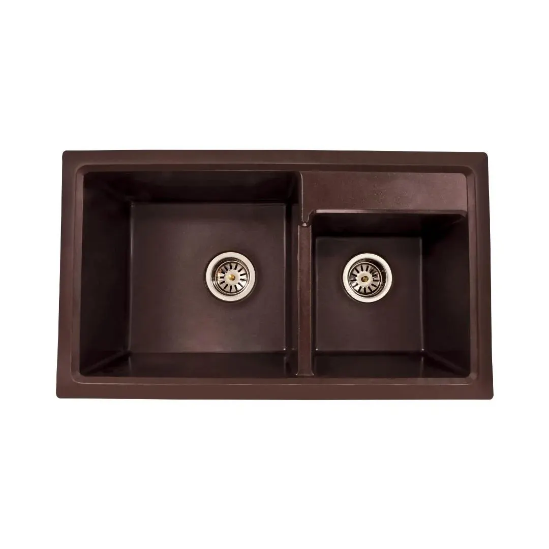Hindware quartz sink garnet garnet 31 x 18 x 8.3 ( 31 x 18 inches ) HINDWARE-QUARTZ-SINK-GARNET-GARNET-31-X-18-X-8-3-31-X-18-INCHES-BRONZE Bronze - image 1