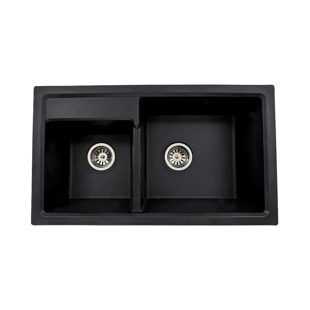 Hindware quartz sink garnet garnet 34 x 20 x 8 ( 34 x 20 inches ) HINDWARE-QUARTZ-SINK-GARNET-GARNET-34-X-20-X-8-34-X-20-INCHES-BLACK Black - image 1