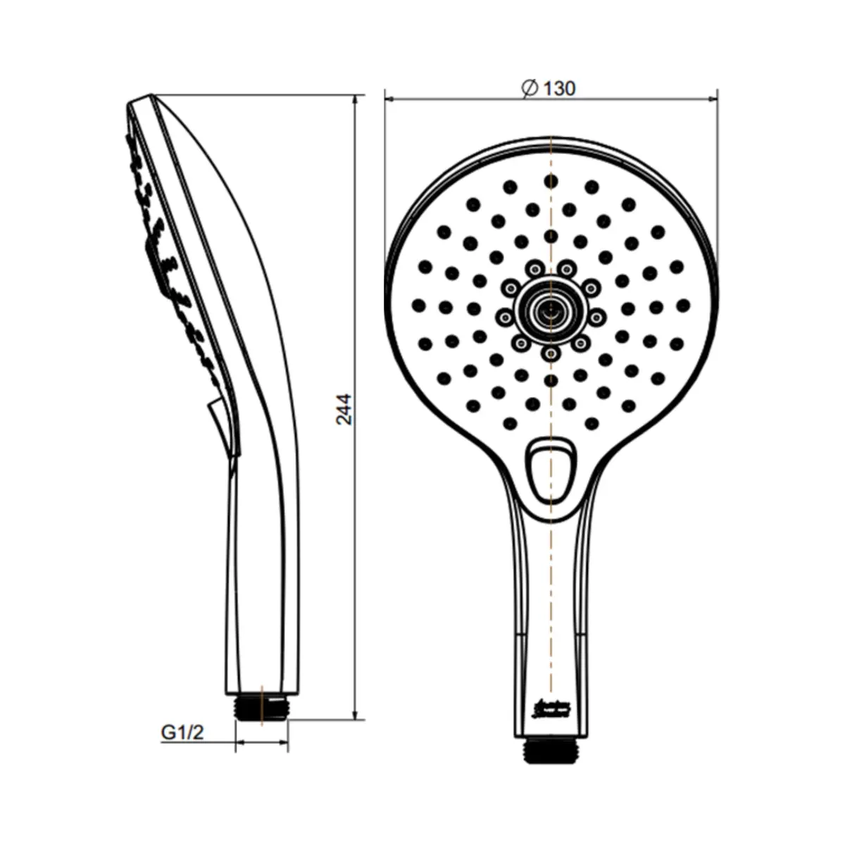 American Standard multi flow hand showers FFAS9H11-000440BF0 FFAS9H11-000440BF0 Matt Black - image 2