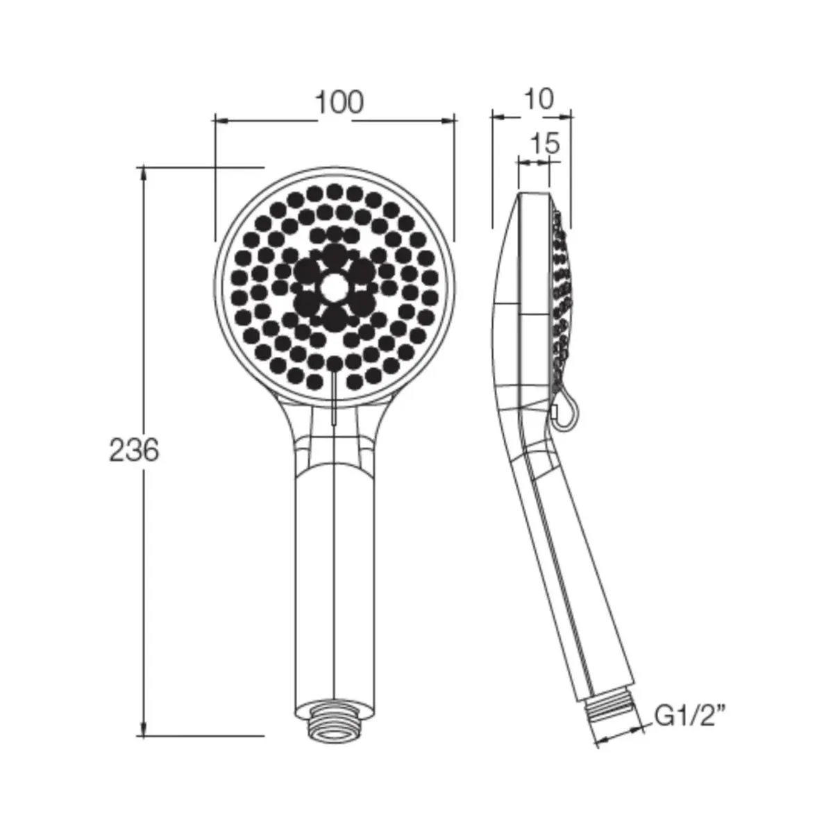 Parryware multi flow hand shower T9819A1 T9819A1 Chrome - image 2