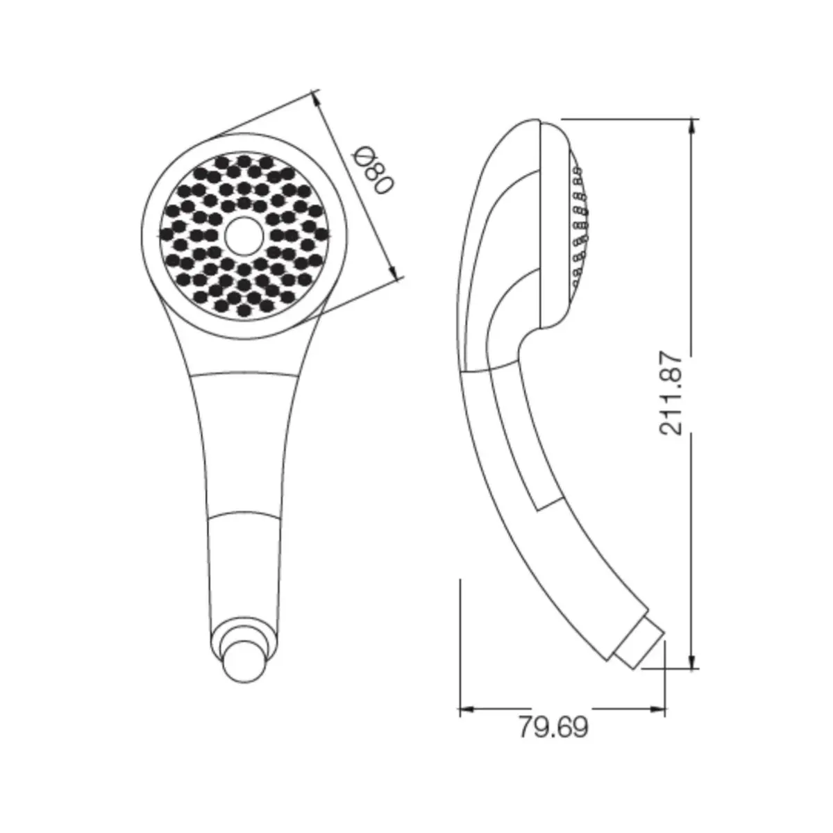 Parryware single flow hand shower T9902A1 T9902A1 Chrome - image 2