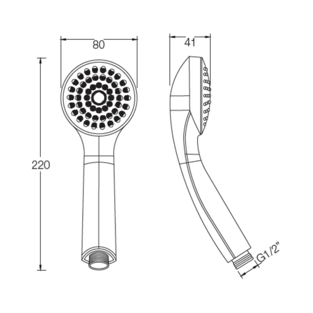 Parryware single flow hand shower T9981A1 T9981A1 Chrome - image 2