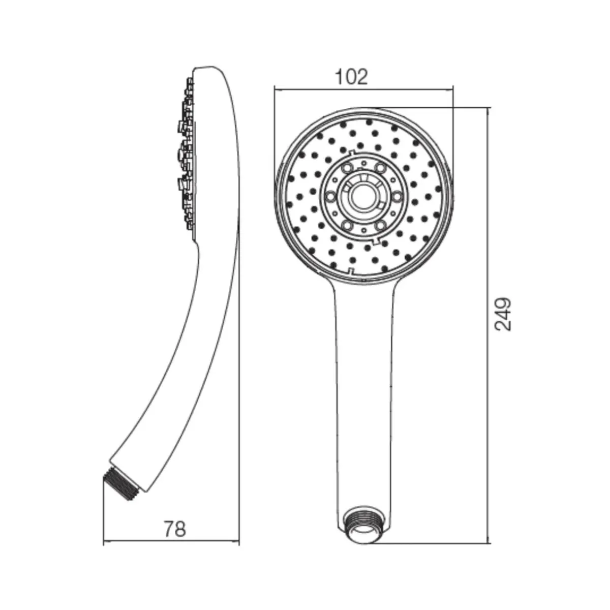 Parryware multi flow hand shower T9983A1 T9983A1 Chrome - image 2