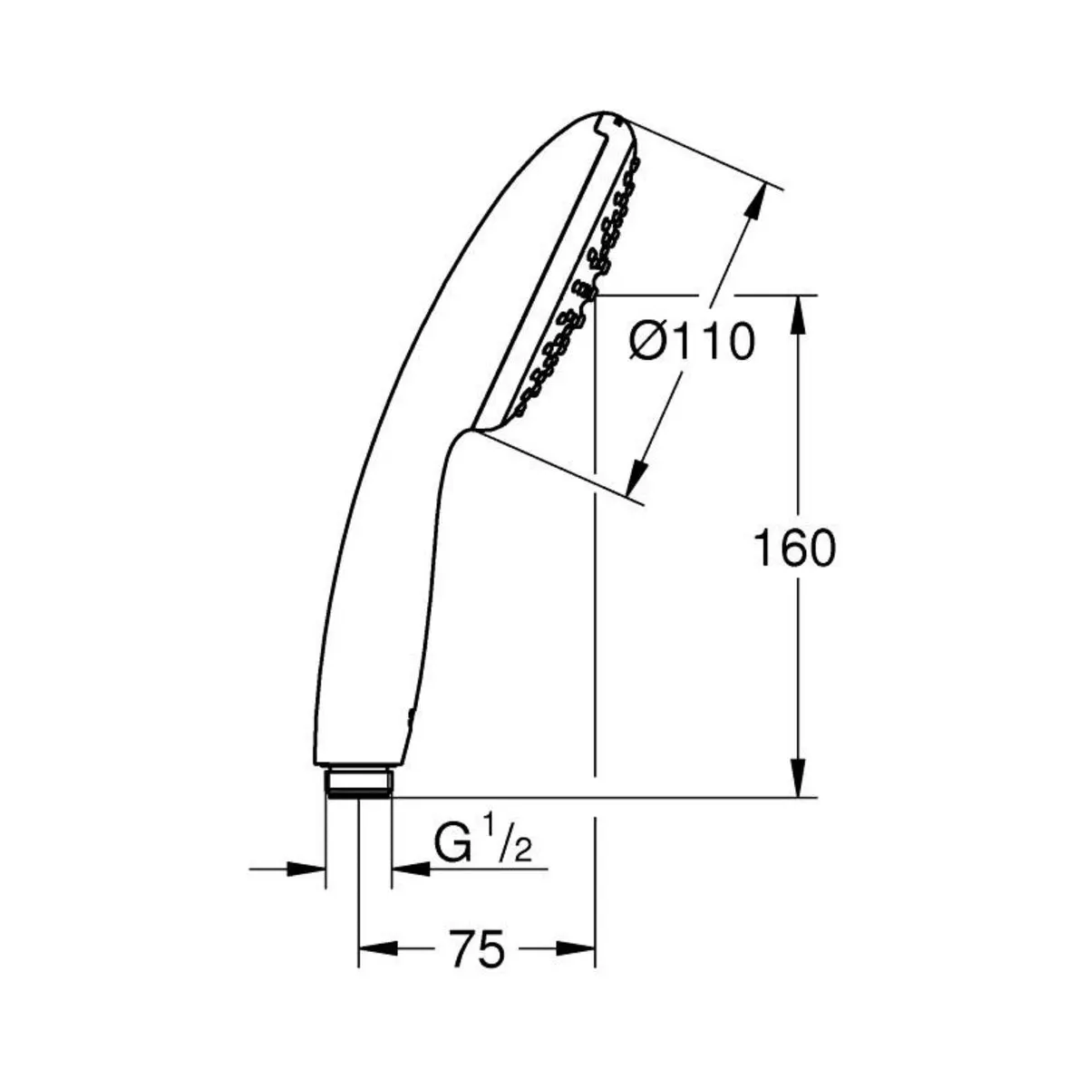 Grohe single flow hand shower tempesta 27852003 27852003 Chrome - image 6