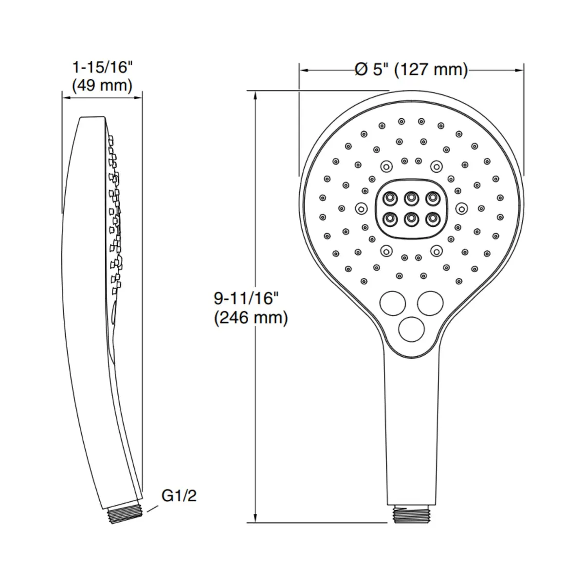 Kohler multi flow hand shower rain duet 24717IN-BRD 24717IN-BRD Brushed Rose Gold - image 2