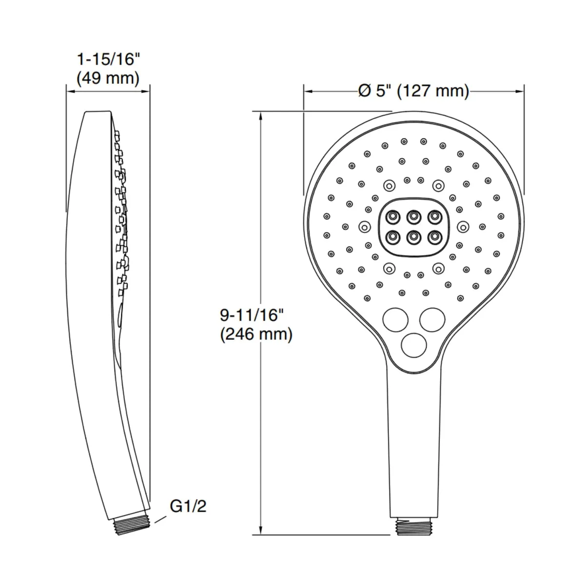 Kohler multi flow hand shower rain duet 24717IN-BV 24717IN-BV Brushed Bronze - image 2