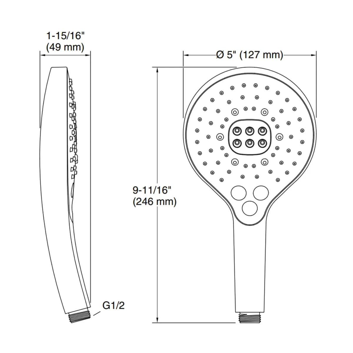 Kohler multi flow hand shower rain duet 24717IN-CP 24717IN-CP Chrome - image 3