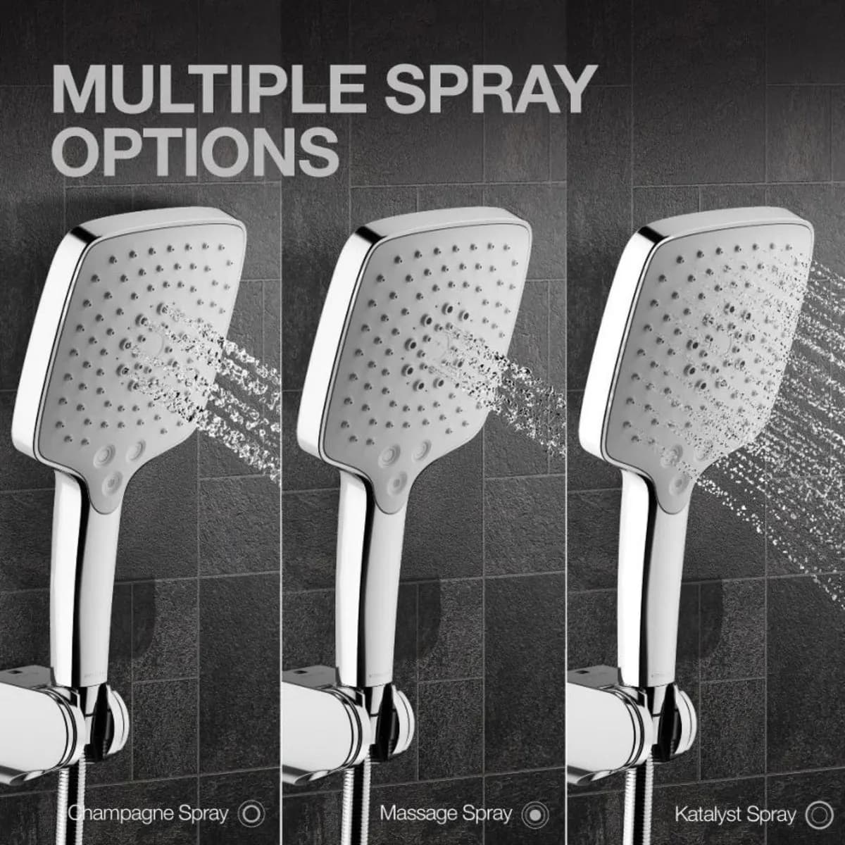 Kohler multi flow hand shower rain duet 97009IN-CP 97009IN-CP Chrome - image 2