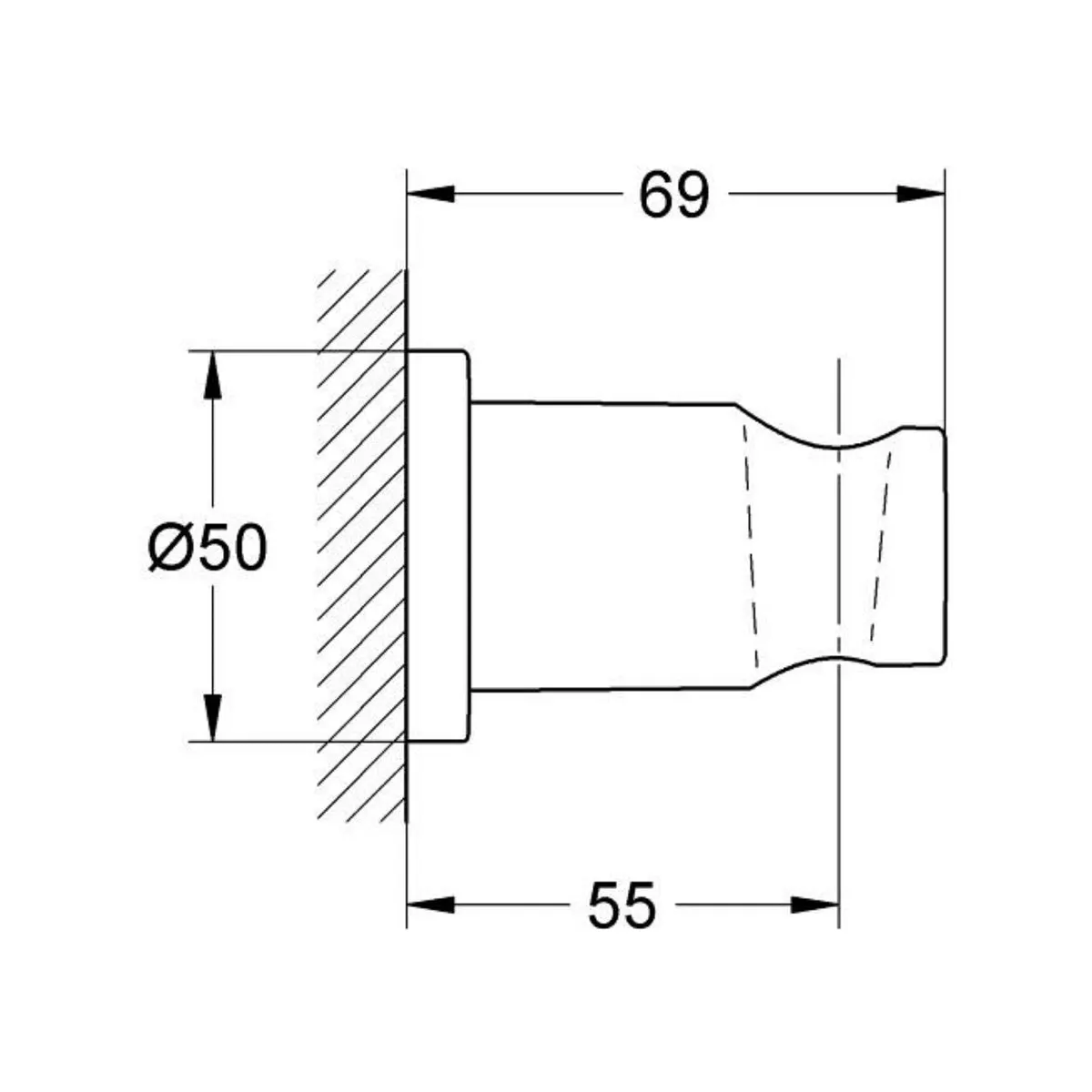 Grohe shower fitting wall bracket 22117KF0 22117KF0 Phantom Black - image 3