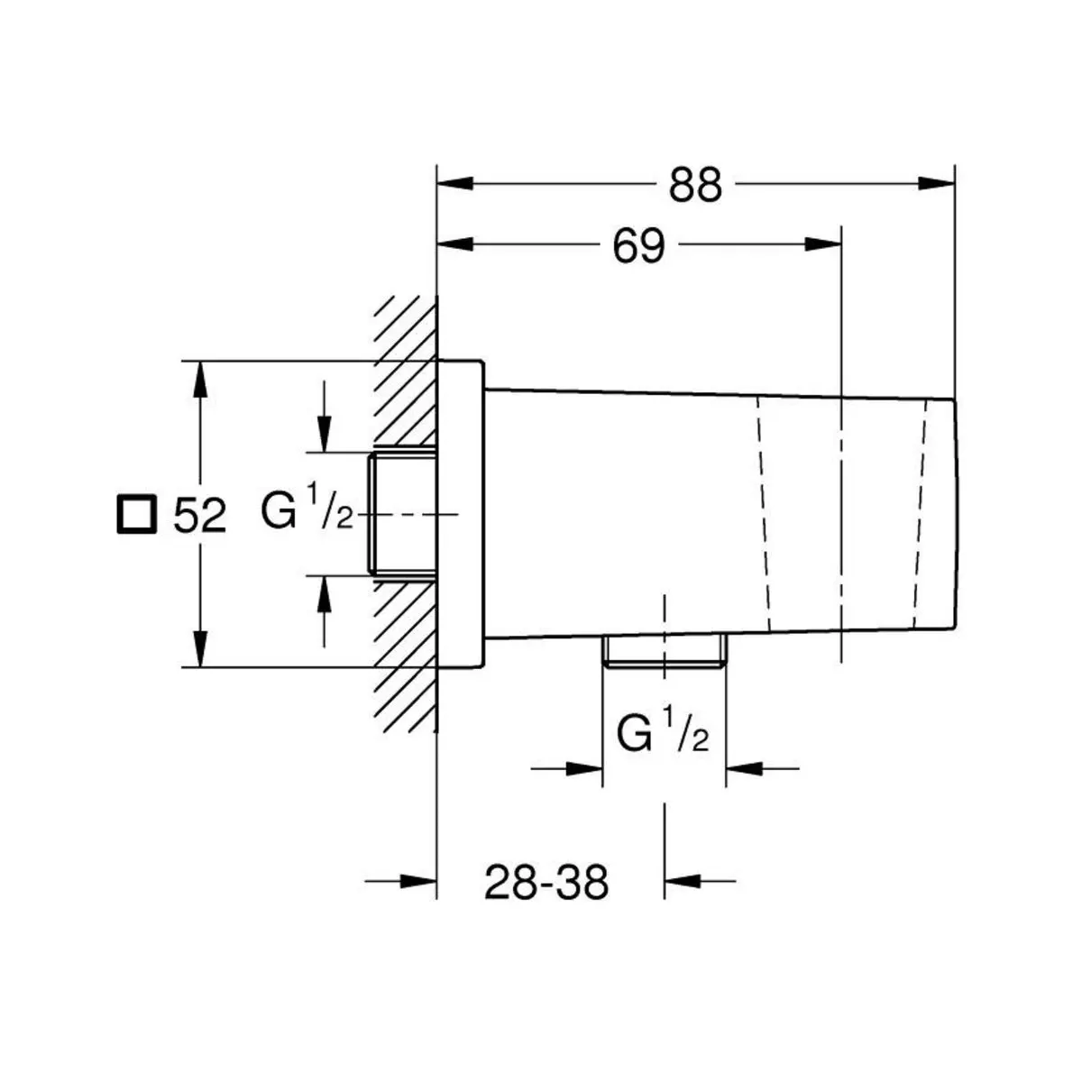 Grohe shower fitting wall outlet 26370DL0 26370DL0 Brushed Warm Sunset - image 3