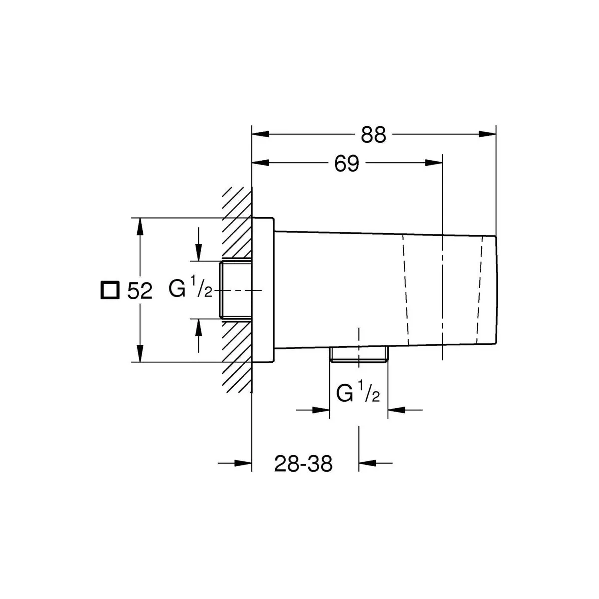 Grohe shower fitting wall outlet 26370GLC 26370GLC Cool Sunrise - image 3