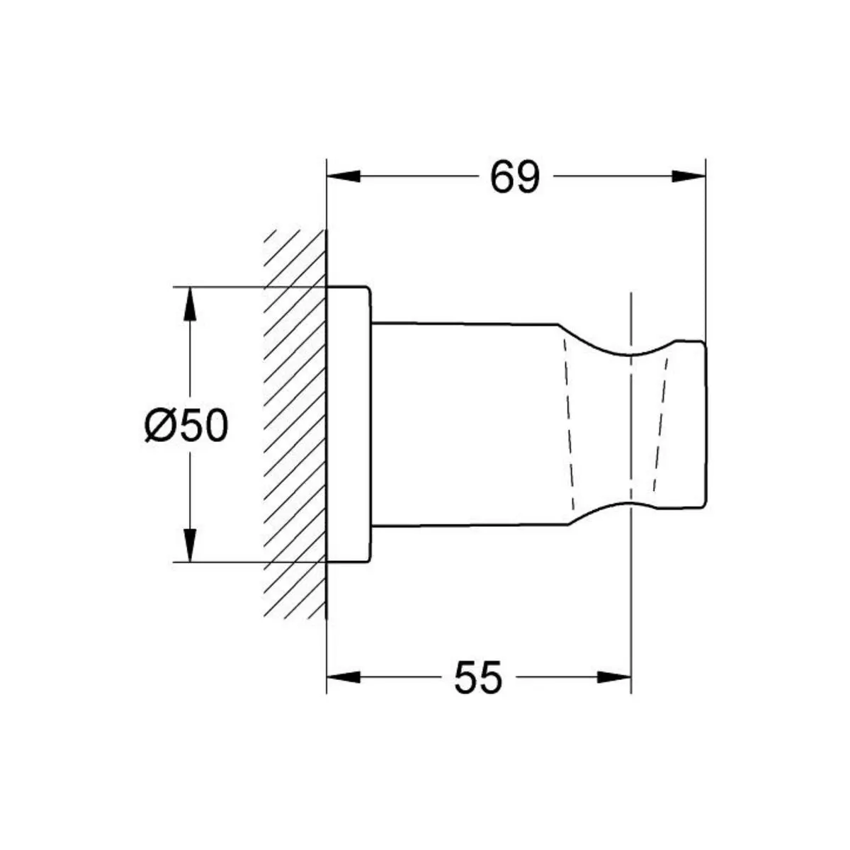 Grohe shower fitting wall bracket 27074A00 27074A00 Hard Graphite - image 3