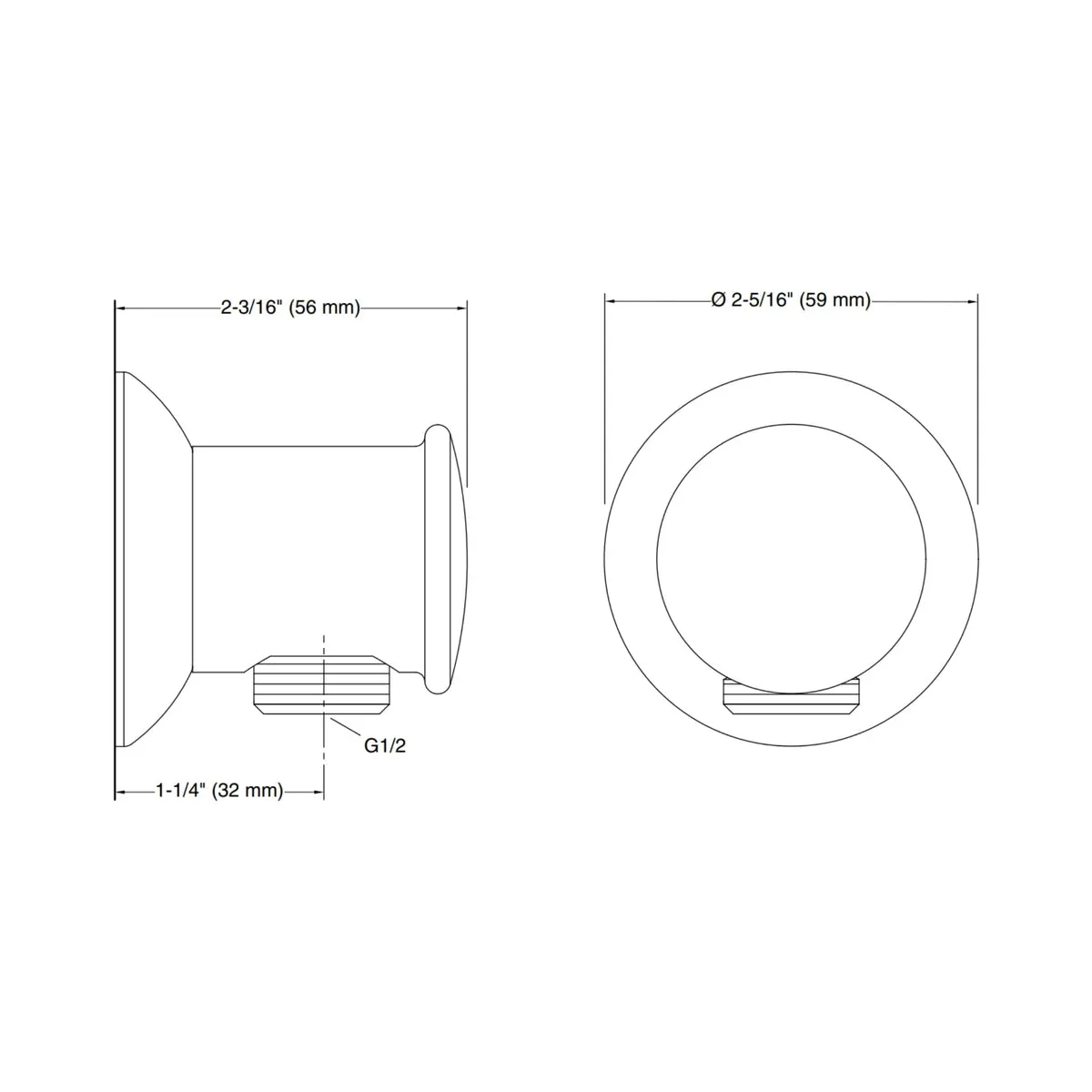 Kohler shower fitting wall outlet 16381IN-BRD 16381IN-BRD Brushed Rose Gold - image 2
